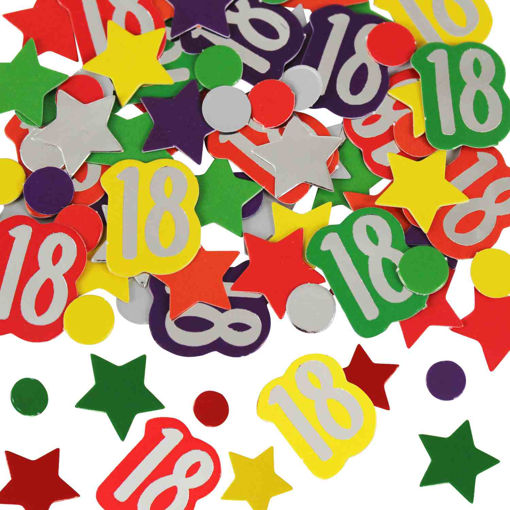 Picture of 18TH BIRTHDAY PAPER CONFETTI MULTI-COLOURED